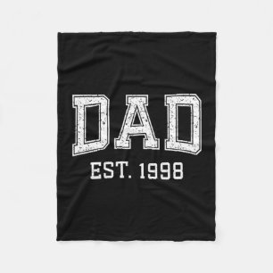 Dad Est 1998 Dad D Fathers Day Ized  Fleece Blanket