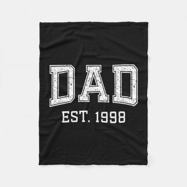 Dad Est 1998 Dad D Fathers Day Ized  Fleece Blanket (Front)