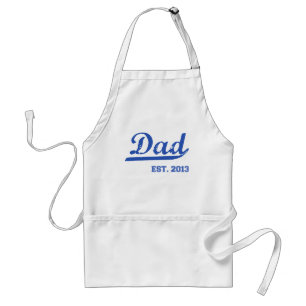 DAD EST. 2013 NEW DADDY BABY FATHER'S DAY GIFT ADULT APRON
