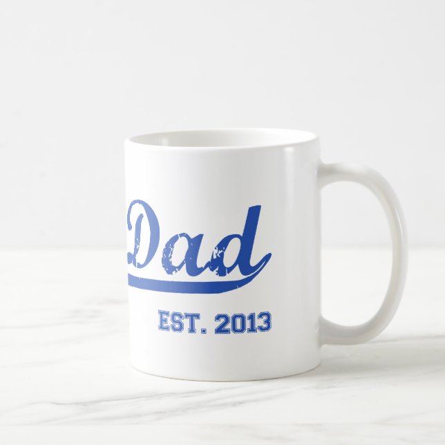 DAD EST. 2013 NEW DADDY BABY FATHER'S DAY GIFT COFFEE MUG (Right)