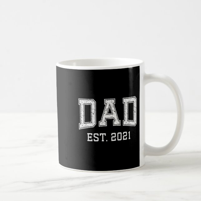 Dad Est 2021 Dad D Fathers Day Ized  Coffee Mug (Right)