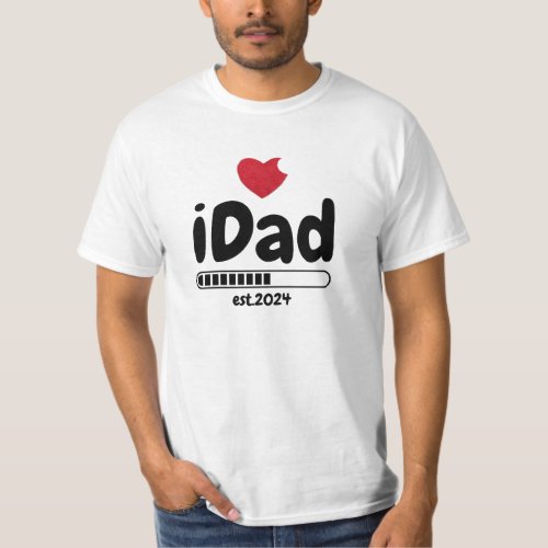 Dad est 2024 Promoted to DaddyDad 2024Idad T_Shirt