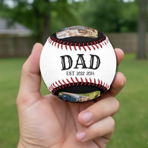 Dad Est 2025 3 Photo Baseball