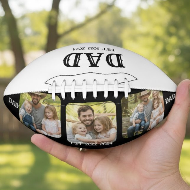 Dad Est 2025 3 Photo Football (Creator Uploaded)