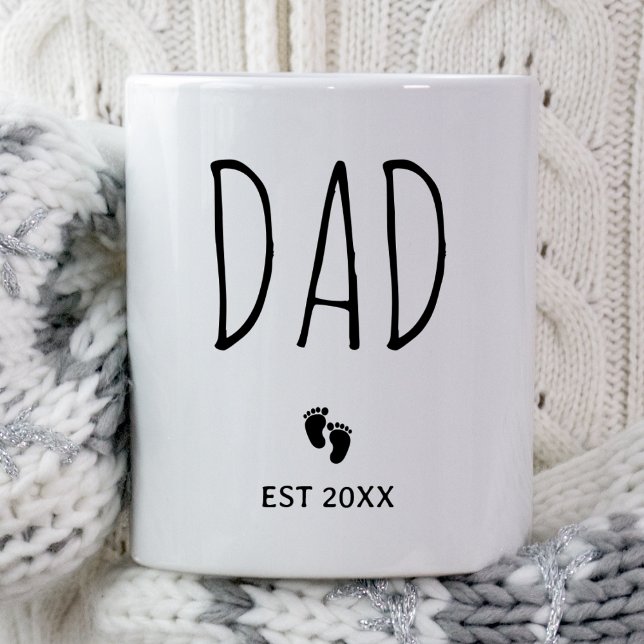 Dad Est. 2025 Expect Baby New Dad First Time Dad Coffee Mug (Creator Uploaded)
