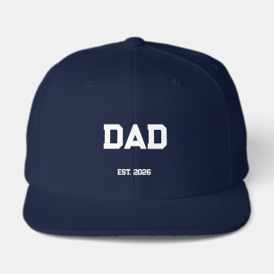 Dad Est.2026 Custom Date Blue Visor