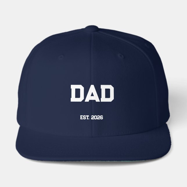 Dad Est.2026 Custom Date Blue Visor (Front)