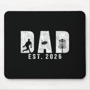 Dad Est 2026 Disc Golf Dad to Be New Baby Daddy Mouse Pad