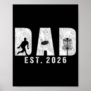 Dad est 2026 disc golf dad to be new baby daddy poster