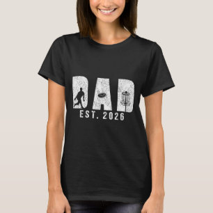 Dad est 2026 disc golf dad to be new baby daddy T-Shirt