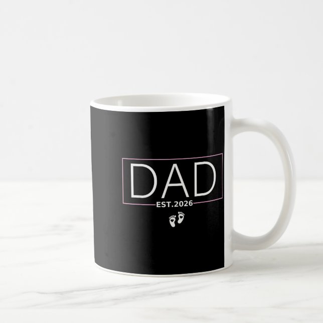 Dad Est. 2026 Expect Baby 2026 Father 2026 New Dad Coffee Mug (Right)
