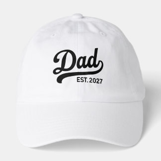 Dad Est 2027 New Father to Be Baby Announcement Hat