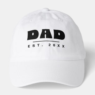 DAD Est. 20XX Modern Typography New Father Hat