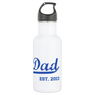 DAD EST. 20XX NEW DADDY BABY FATHER'S DAY WATER BOTTLE