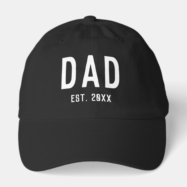 DAD Est. 20xx (Year Established) Year Became a Dad Hat (Front)