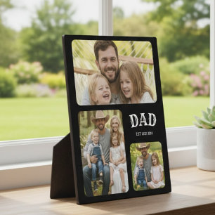 Dad Est 3 Photo Plaque