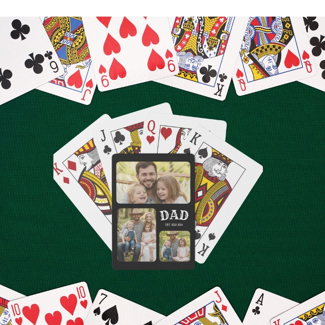 Dad Est 3 Photo Poker Cards (Creator Uploaded)