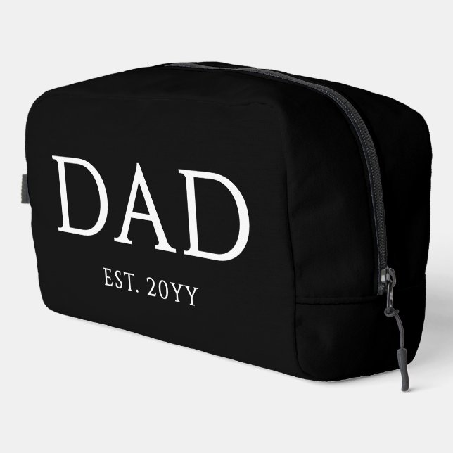 Dad Est Modern New Daddy Promoted to Dad Dopp Kit (Right Corner)