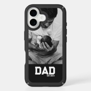 Dad Est Photo Black & White Year Father's Day iPhone 16 Case