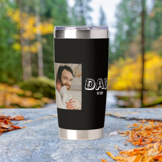 Dad Est Photo Gift New Father Keepsake Insulated Tumbler