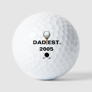 Dad Est Since Year Classic Golf Emblem Balls