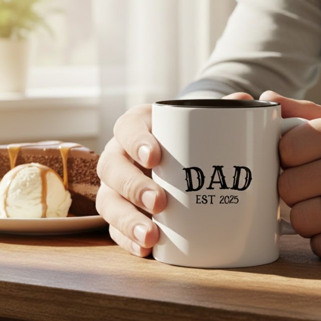 Dad Est  Two-Tone Coffee Mug (Creator Uploaded)