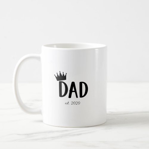 Dad Established 2020  Personalized Coffee Mug