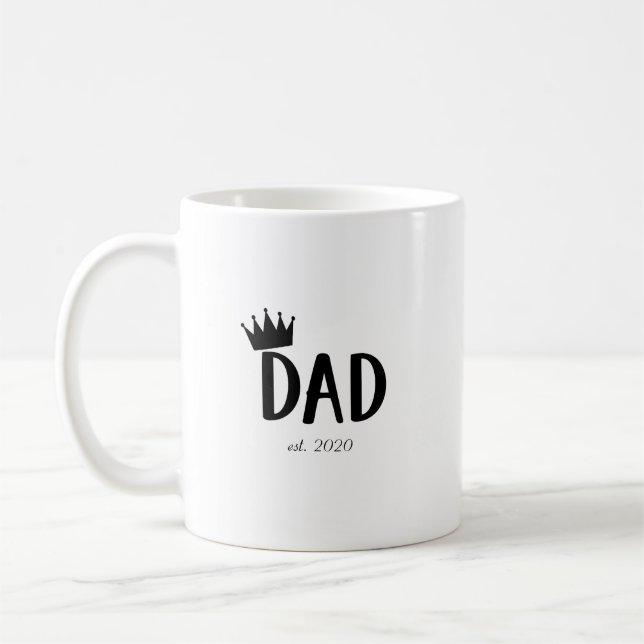 Dad Established 2020 | Personalized Coffee Mug (Left)