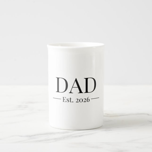 Dad Established 2026 Bone China Mug (Front)