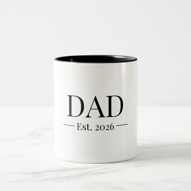 Dad Established 2026 Two-Tone Coffee Mug (Center)