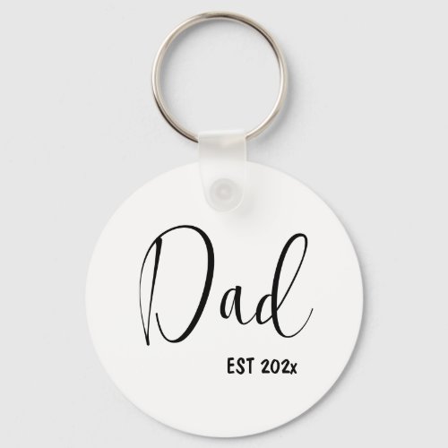Dad established 202x gift for dad   keychain
