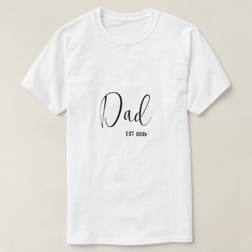 Dad established 202x gift for dad  T_Shirt