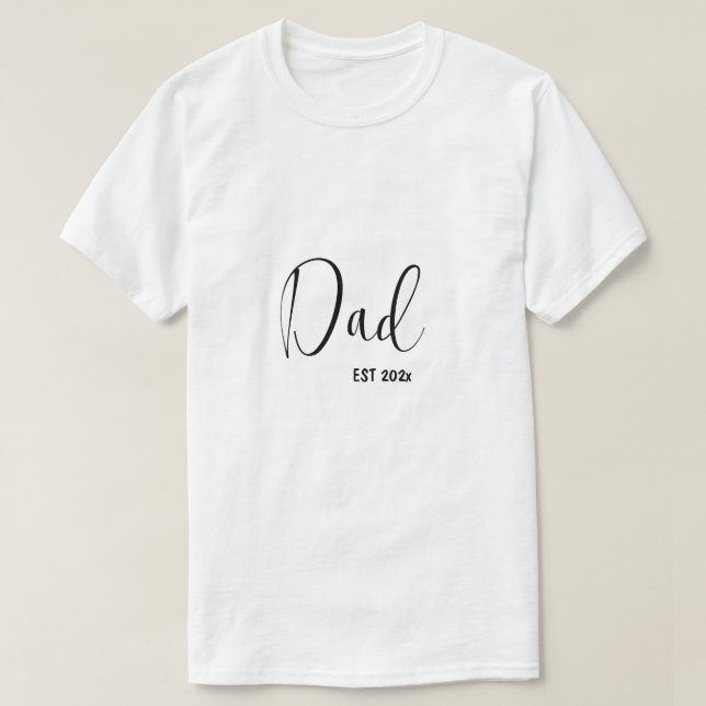 Dad established 202x gift for dad  T-Shirt (Design Front)