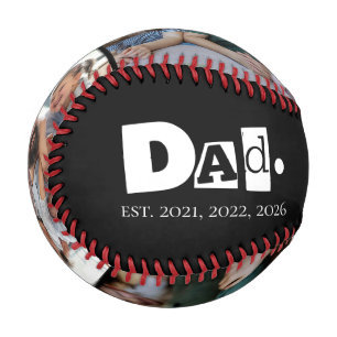 Dad Established 3 Kids Photo Collage Baseball