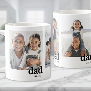 Dad Established 3 Photo Coffee Mug