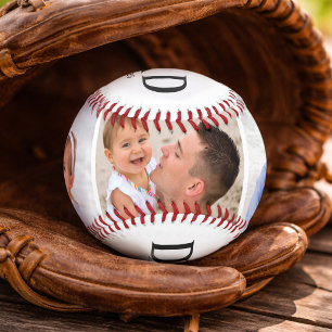 Dad Established 3 Photo Fathers Day Baseball