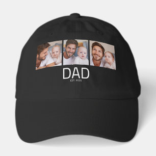 Dad Established Black 3 Photo Hat