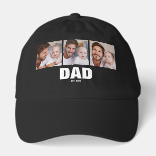 Dad Established Black 3 Photo Hat