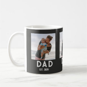 Dad Established Black Photo Gift Father's Day Coffee Mug