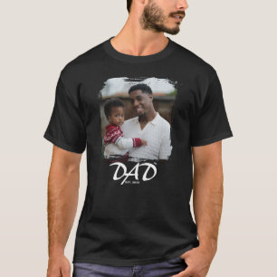 Dad Established Bold Photo T-Shirt