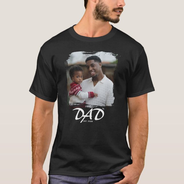 Dad Established Bold Photo T-Shirt (Front)