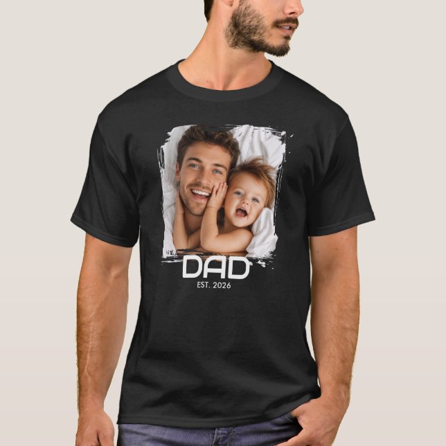 Dad Established Bold Photo T-Shirt (Front)
