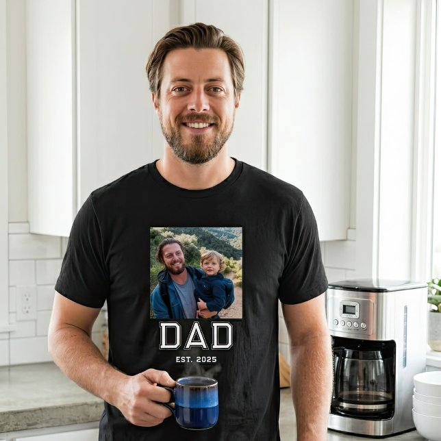Dad Established Bold Typography Photo T-Shirt (Creator Uploaded)