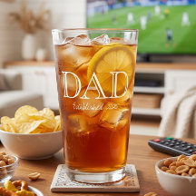 Dad Established Bold White Text Black Beer
