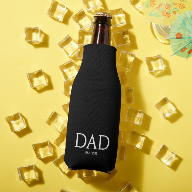 Dad Established Classic Caps Black Bottle Cooler (In Situ Summer)