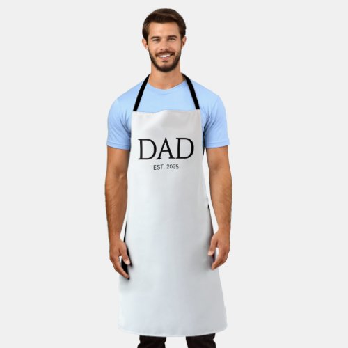 Dad Established Classic Caps Fathers Day  Apron