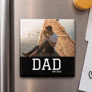 Dad Established Customizable Father's Day Photo Magnet