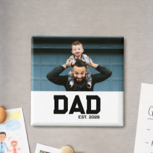 Dad Established Customizable Year Father's Day Magnet