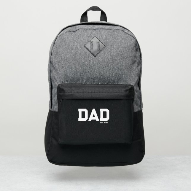 Dad Established Customizable Year Father's Day  Port Authority® Backpack (Front)