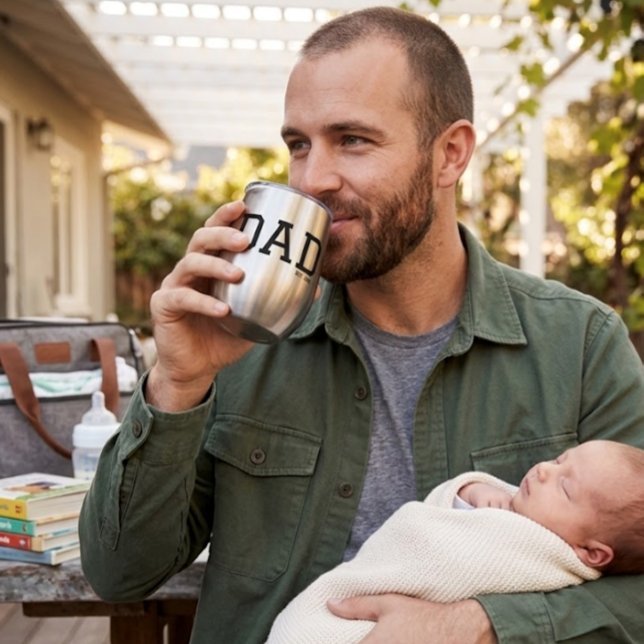 Dad Established Customizable Year Father's Day  Thermal Wine Tumbler (Creator Uploaded)